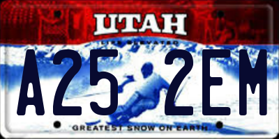 UT license plate A252EM