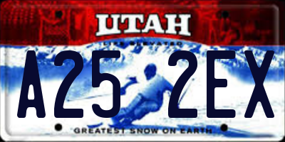 UT license plate A252EX