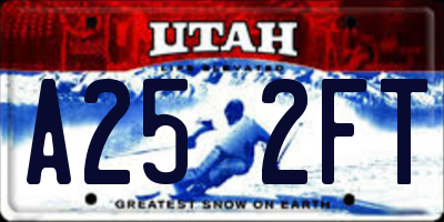 UT license plate A252FT