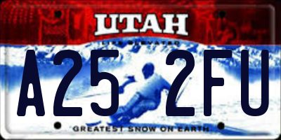UT license plate A252FU