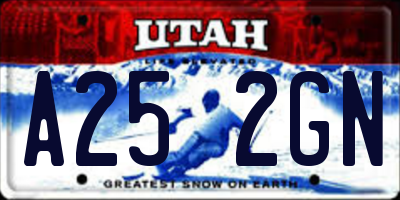 UT license plate A252GN