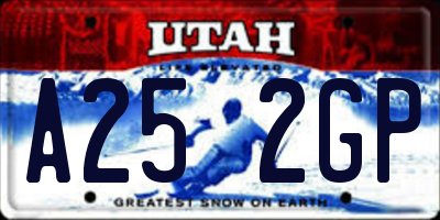 UT license plate A252GP
