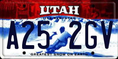 UT license plate A252GV