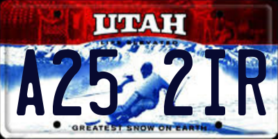 UT license plate A252IR