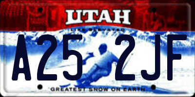 UT license plate A252JF