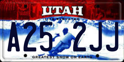UT license plate A252JJ