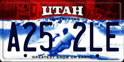 UT license plate A252LE