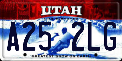 UT license plate A252LG