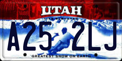 UT license plate A252LJ