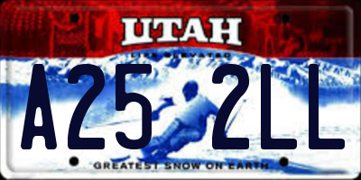 UT license plate A252LL