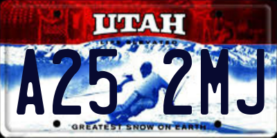 UT license plate A252MJ