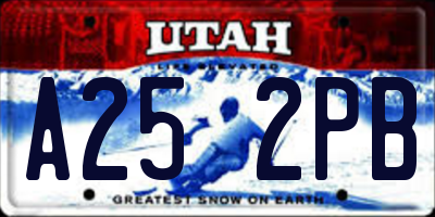 UT license plate A252PB