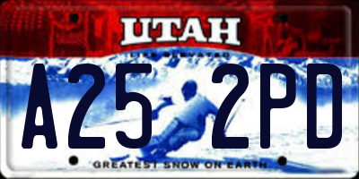 UT license plate A252PD