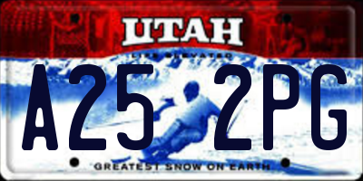 UT license plate A252PG