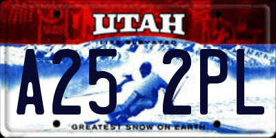 UT license plate A252PL