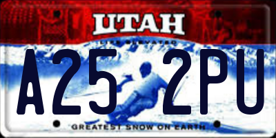 UT license plate A252PU