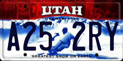 UT license plate A252RY