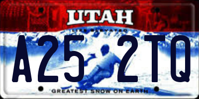 UT license plate A252TQ