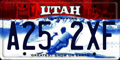 UT license plate A252XF