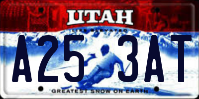 UT license plate A253AT
