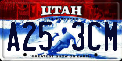 UT license plate A253CM