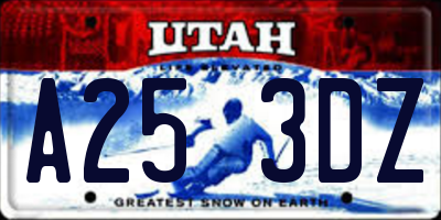 UT license plate A253DZ