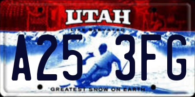 UT license plate A253FG