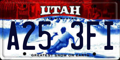 UT license plate A253FI