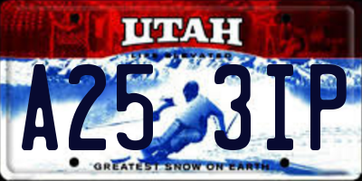 UT license plate A253IP