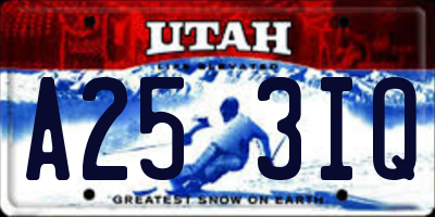 UT license plate A253IQ