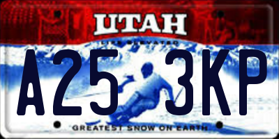 UT license plate A253KP