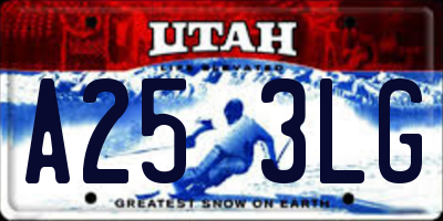 UT license plate A253LG