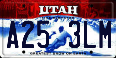 UT license plate A253LM
