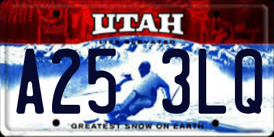 UT license plate A253LQ