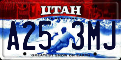 UT license plate A253MJ