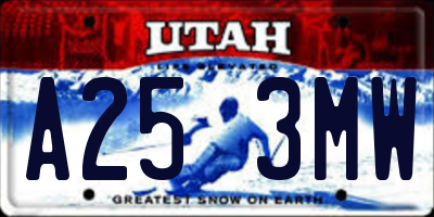 UT license plate A253MW