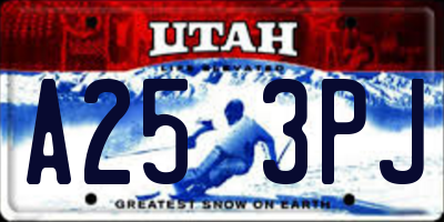 UT license plate A253PJ