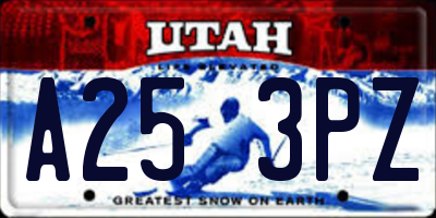 UT license plate A253PZ