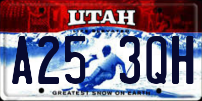 UT license plate A253QH