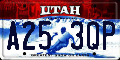 UT license plate A253QP