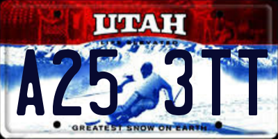 UT license plate A253TT