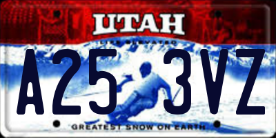 UT license plate A253VZ