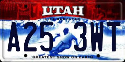 UT license plate A253WT