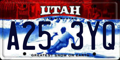 UT license plate A253YQ