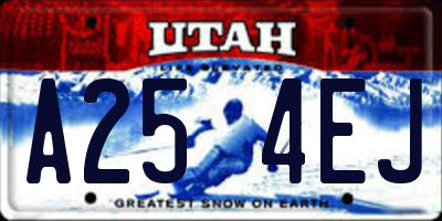 UT license plate A254EJ