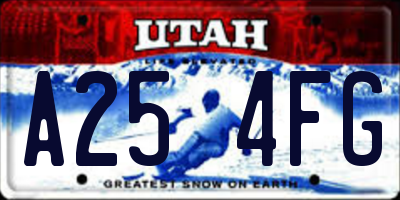 UT license plate A254FG