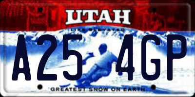 UT license plate A254GP