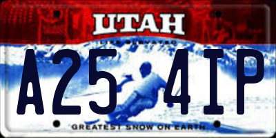 UT license plate A254IP