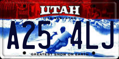 UT license plate A254LJ