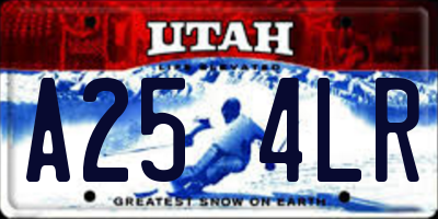UT license plate A254LR